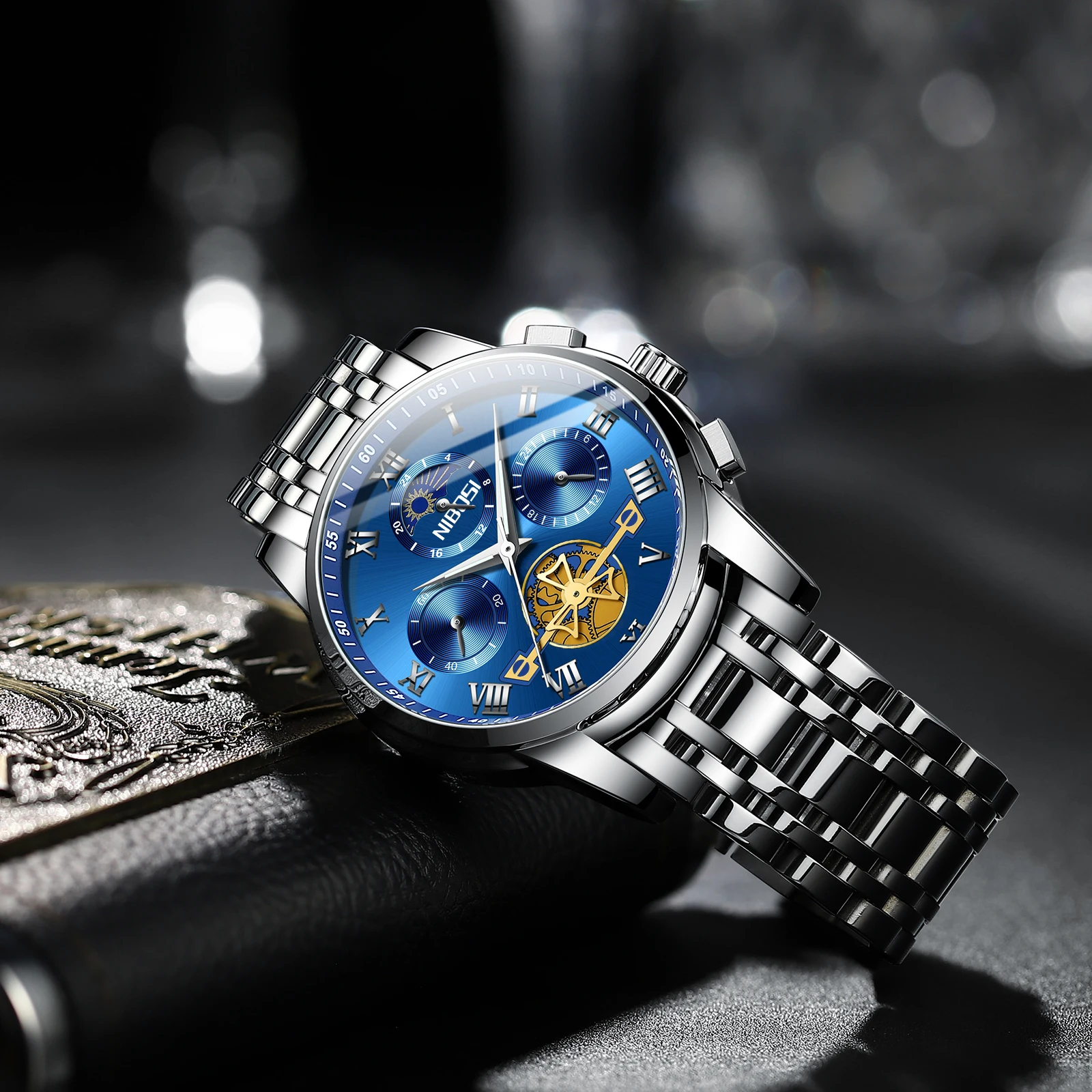 LIGE Orologio da Uomo Impermeabile Acciaio Inossidabile Orologio Uomo Quarzo Orologio da Polso da Uomo Ultra Sottile Minimalista Nero
