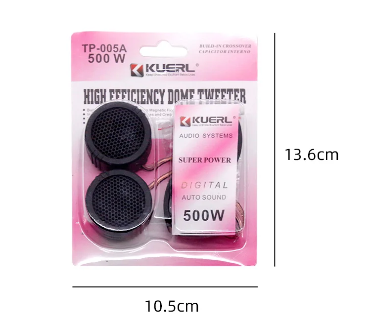 High Power TP-005A Silk Dome Tweeters for Car Audio - Universal 2K ...