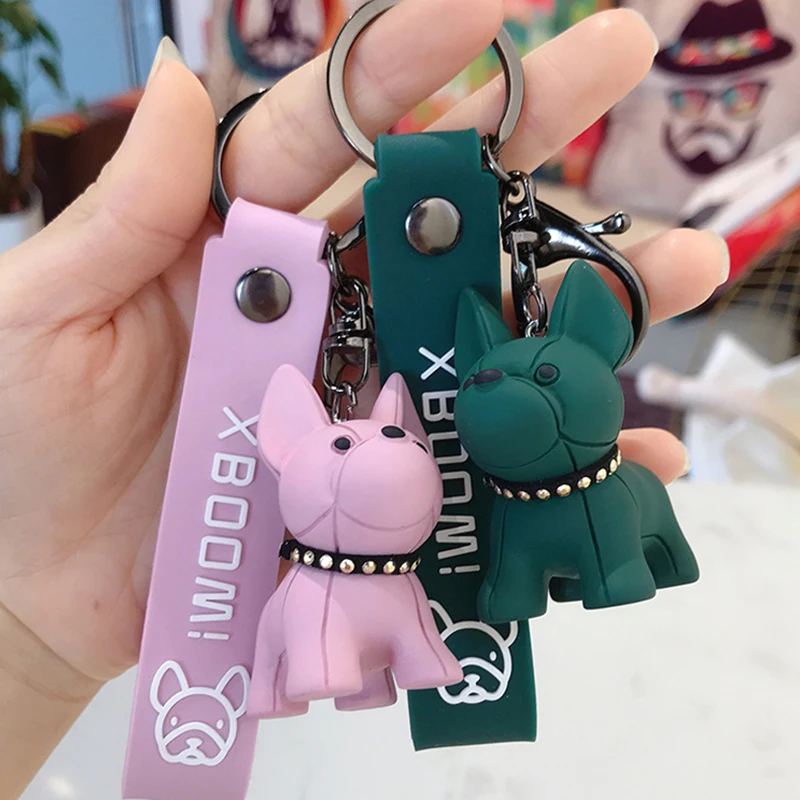 French Punk Bulldog Key Chain - Ecofriendly Gift Accessory
