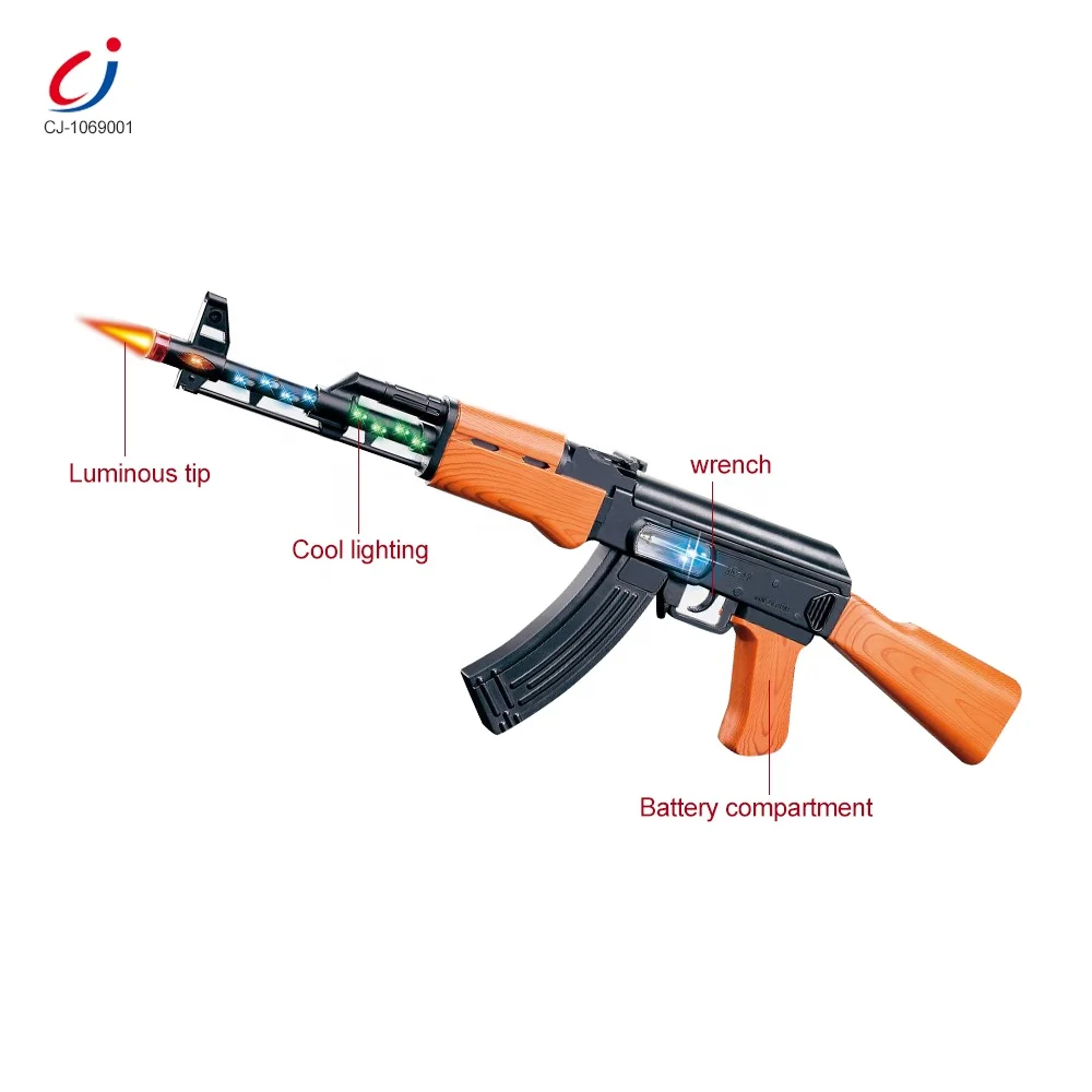 Cheap High Quality Popular Cool Light Shock Electric Juguete Toys Gun Electric with Light