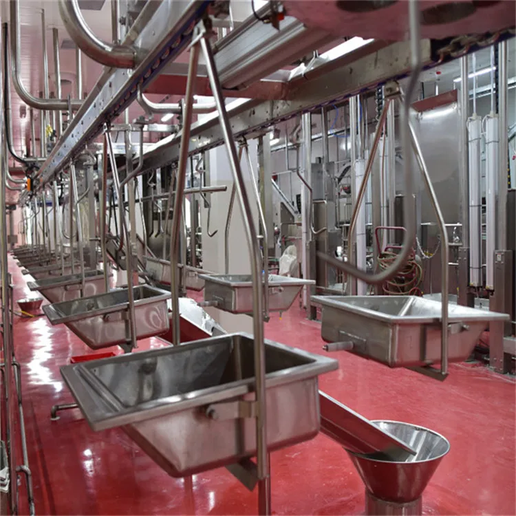 Automatic v-shaped conveyor belt sheep slaughtering line