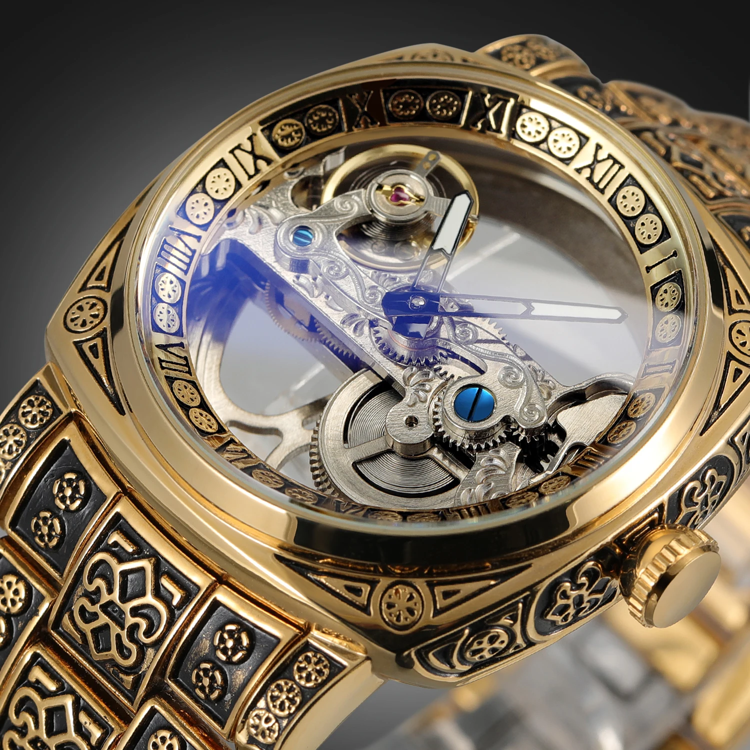 Luxury Men's Skeleton Mechanical Watch