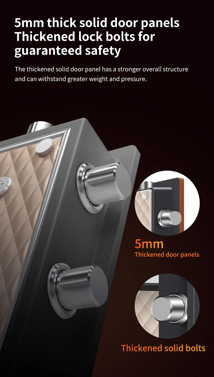 CEQSAFE Home Bank Metal Safe Locker Security Steel TUYA APP Biometric Fingerprint Safe Box for Money supplier