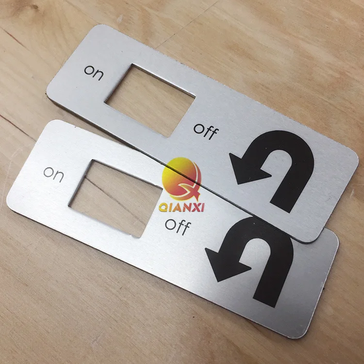 product metal brushed outdoor stainless steel label etched name plates tag laser engraved anodized aluminium nameplates sticker874-8