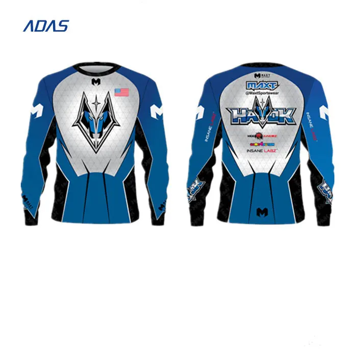 Jersey Lengan Panjang E Sports Jersey Kerah Crew Lengan Panjang Tanpa Moq Dengan Desain Kustom Buy Lengan Panjang Esports Kru Leher Jersey Tidak Ada Moq Esports Kru Leher Jersey Esports Kru Leher Jersey Dengan