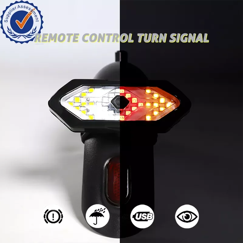 Bike Tail Light Wireless Remote Control Turn Signal Light USB Rear Lamp MTB Cycling Bicycle 5 Modes LED Safety Warning Taillight manufacture