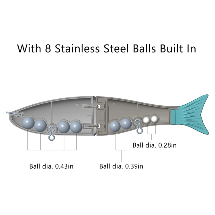 Lvde New Arrival 2 Section Glide Bait Blanks Trout Bait Blanks 17.8cm