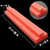 Planche souple en coton perlé double couche rouge de 80 cm de long, paquet de 4