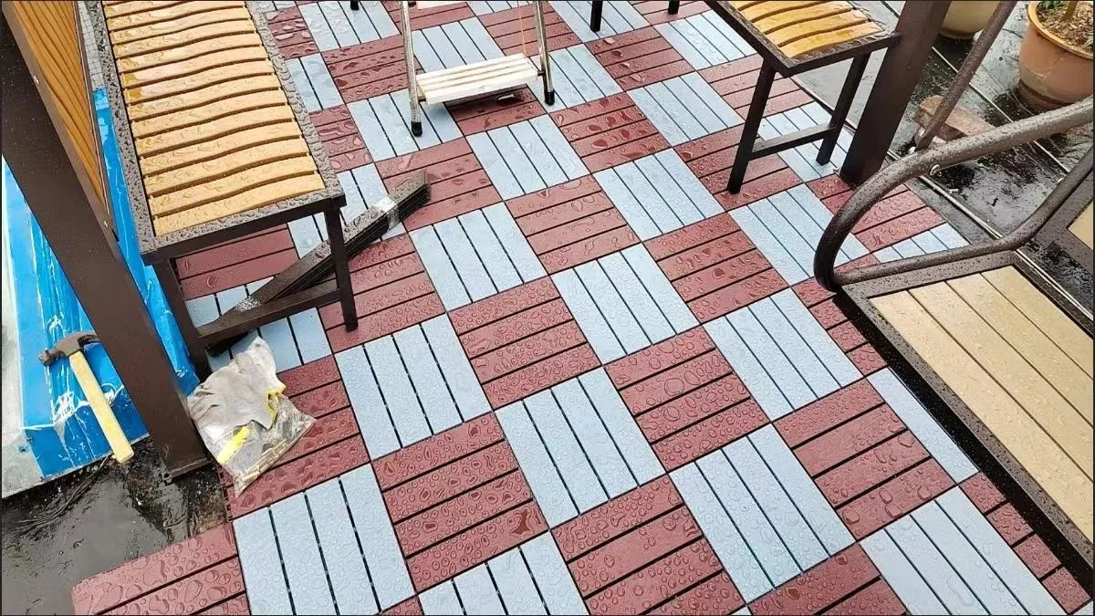 Dalles De Terrasse Autobloquantes 30x30 Cm – Lot De 9 – Plastique Haute Densité, Gris Foncé, Antidérapantes & Légères