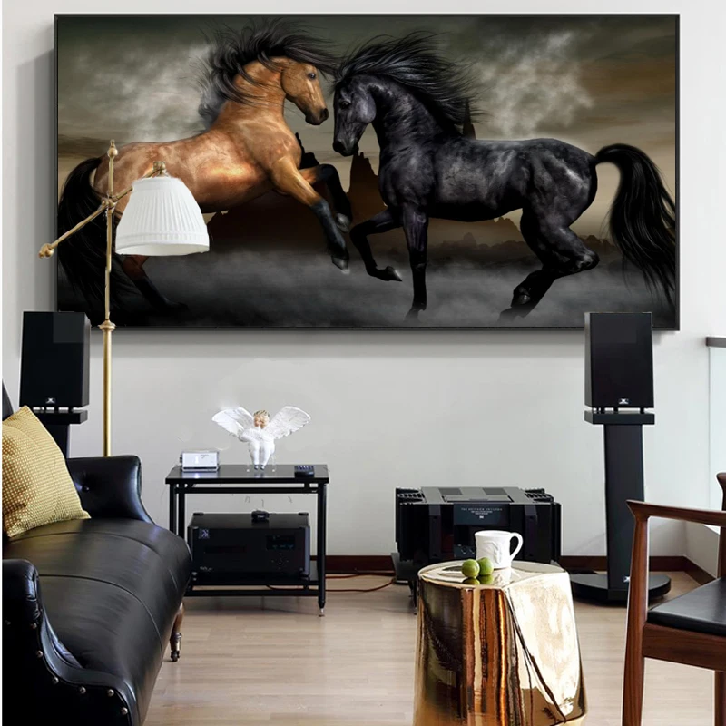Horses Horse Animal Canvas Painting Poster Print Wall Art Picture Home Decor 