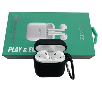 HEATZ V5.3 TWS Earphones and Headphones Wireless Bluetooth with Noise Cancelling Digital Battery Indicator Silicon Case