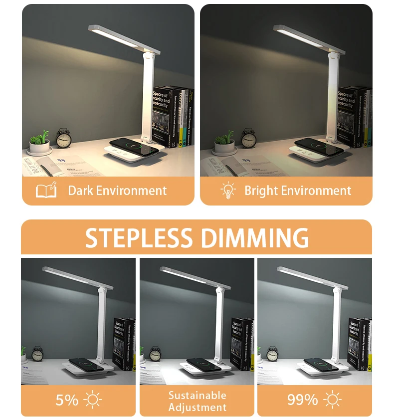 Mini Lampara Led Recargable Wireless Charging Lamp Desk Lamp Led Desk