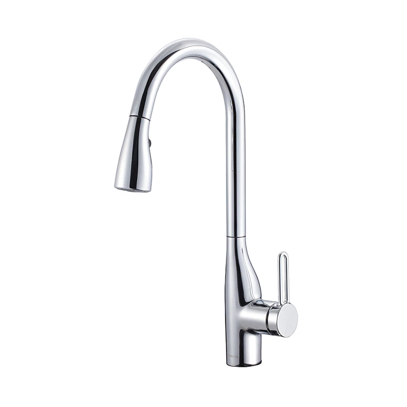 360 Degree Swivel Single Handle Kitchen Faucet Hot and Cold Water Faucet Deck Mounted Pull Out Spray Kitchen Taps 