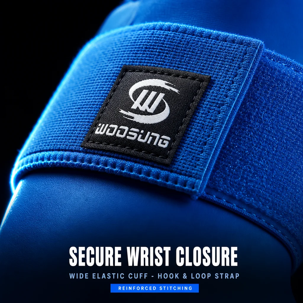 Woosung Professional Gym Glove  Karate Manufacturers Training Equipment Wkf Approved Blue Karate Gloves