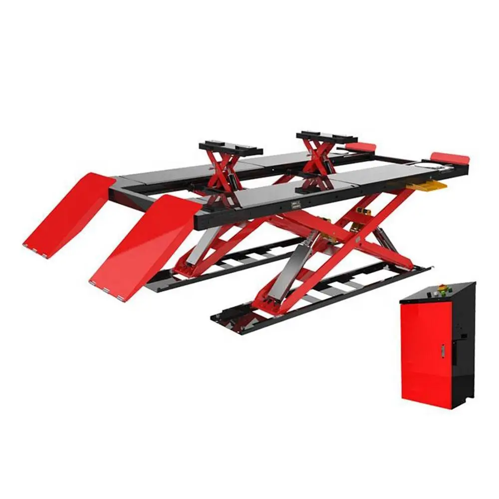 10 Ton Hydraulic Scissor Hoist Lift Kit Scissor Jack Lift Wheel ...