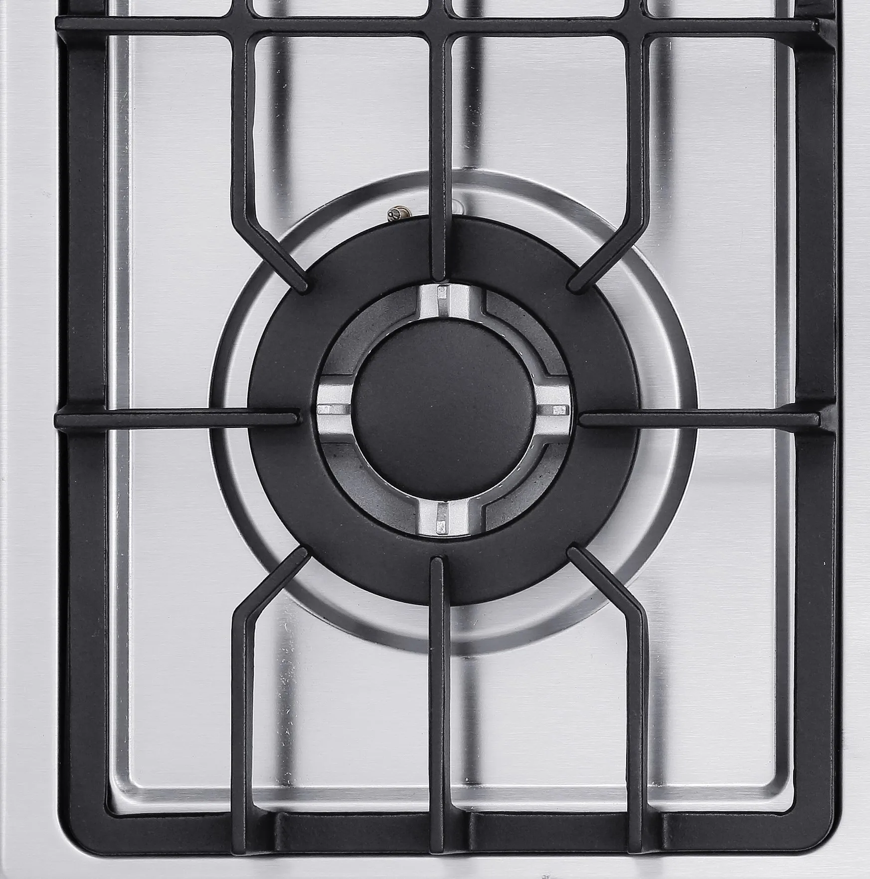 4-Burner Cast Iron Gas Cooktop Stainless Steel Built-In Gas Stove for Household Use
