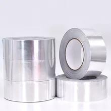Unlined Paper Heat Resistance Shield Cool Tapes Silver Roofing Waterproof HVAC Aluminum Foil Tape Jumbo Rolls
