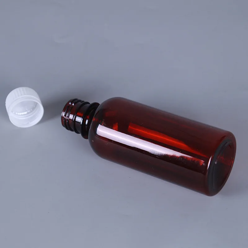 Syrup Medicine Bottles Tris Maple Mini Plastic Best Quality New Factory Direct Sale for Ouyi Screen Printing PET Screw Cap E-50