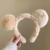Brown plush double ears