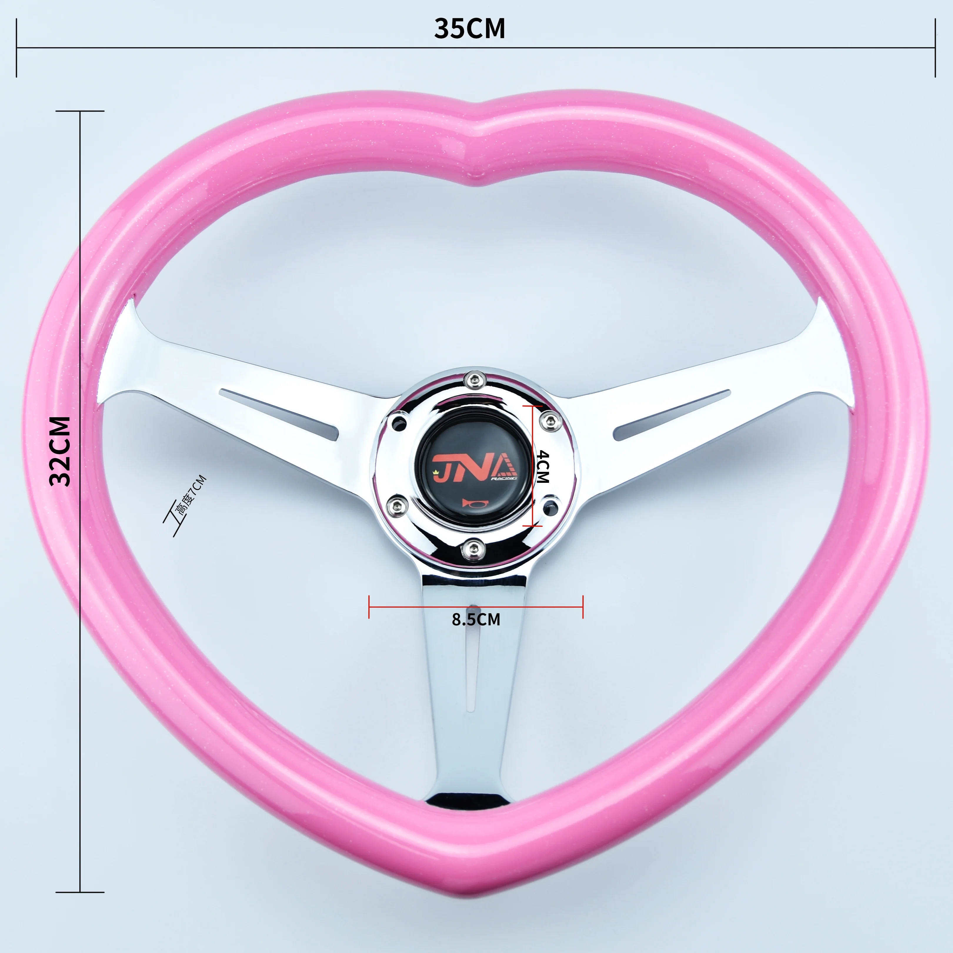 Shop Our Heart-Shaped Steering Wheel - 14 Inch, Custom Logo