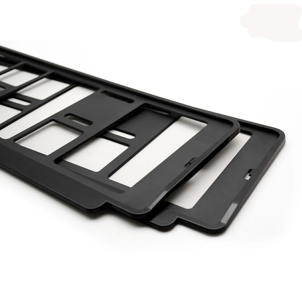 Plastic Auto Car Number License Plate Frame Matte Black Custom Logo License Plate Frame for Chile Car manufacture