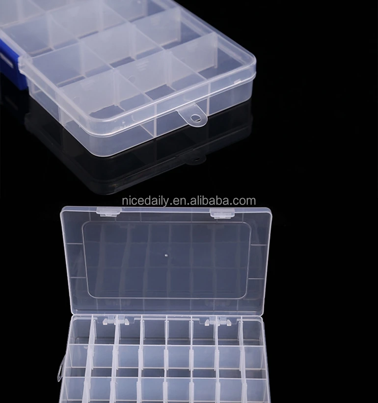 Adjustable 36 Compartment Plastic Storage Box Jewelry Earring Case #S5 