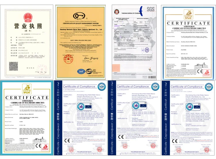 Shandong 1ton 4x4 back hoe loader excavator with attachments 