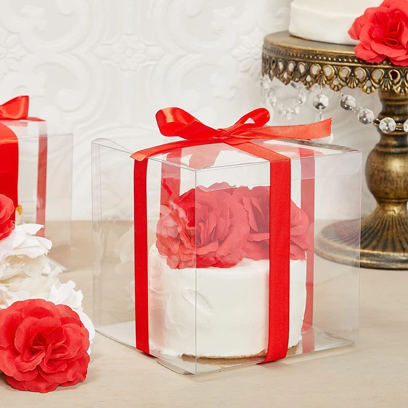 Plastic Box Oem Customized Small Gift Box Transparent 5x5 6x6 4x4 3x3 Plastic Pvc Pet Packaging Box