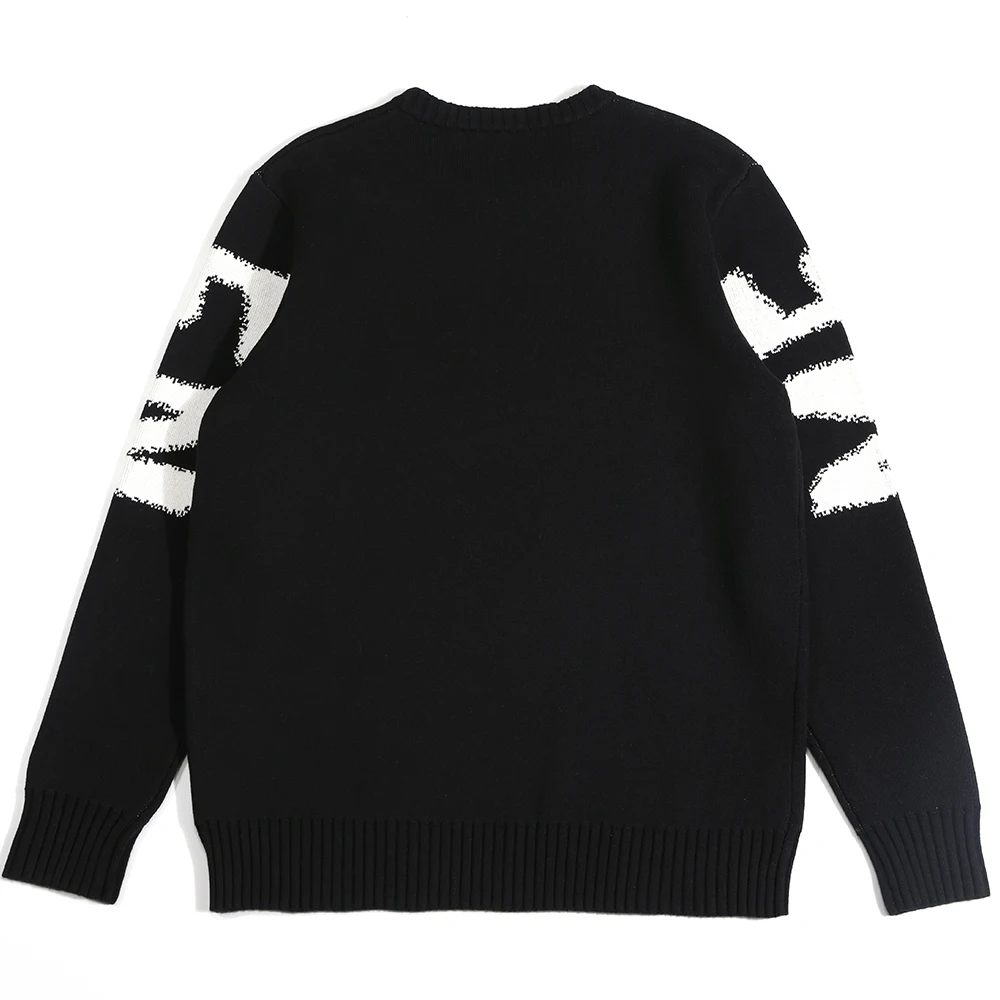 Custom Logo Oem & Odm Men Sweater Pullover Jacquard Knitted Top Winter ...