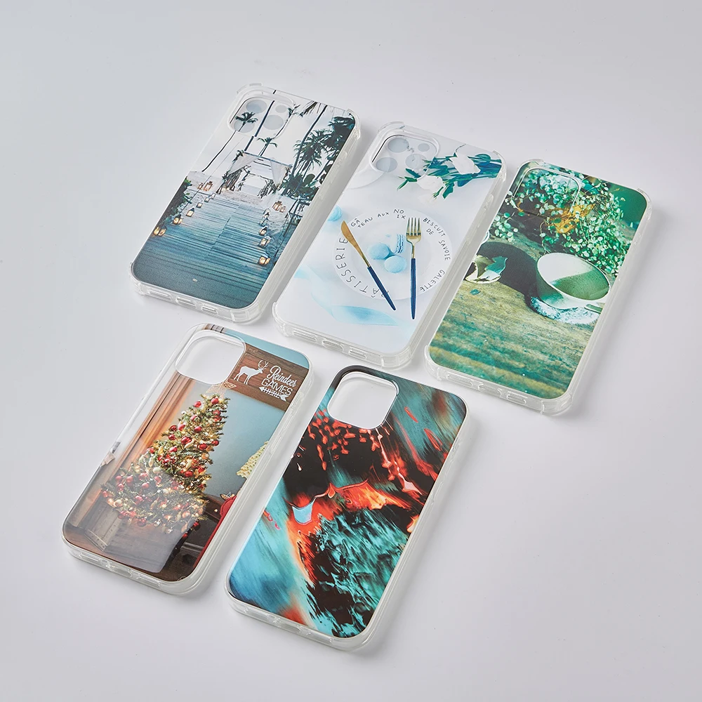Oem Factory Soft TPU Protective Cover Clear Phone Case With Custom Color Print For Iphone 12 13