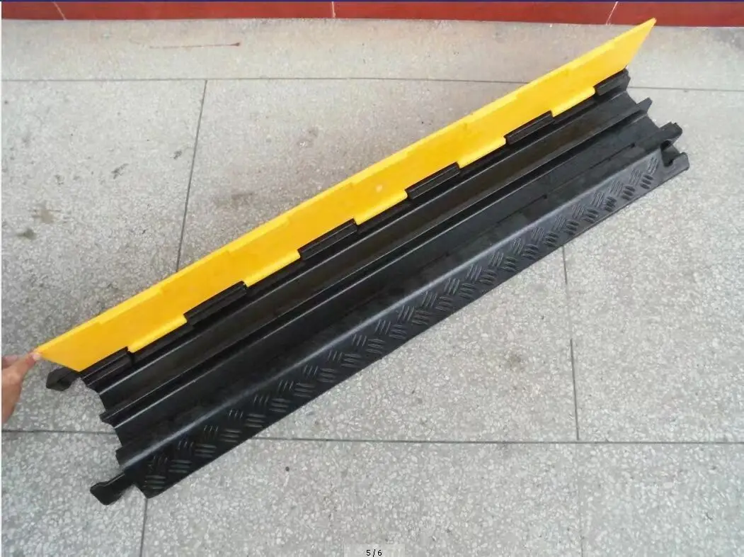 2 Channel Black/Yellow Hose Cover Cable Guard