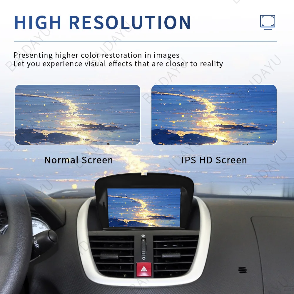 Android 10 Car Radio for PEUGEOT 207 2008-2014 Multimedia Player GPS Navigation 7 Inch With Buttons Carplay