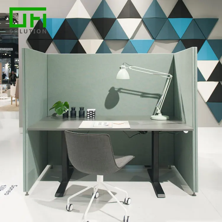 Sound Absorb Polyester PET Acoustic Panel Desk Noise Acoustic Partition Foldable Acoustic Divider Screen for Office