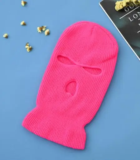 Harga pabrik penjualan terlaris mode populer lubang masker Ski Balaclava  rajut dewasa Wanita Pria Wanita masker wajah Balaclava Baklava