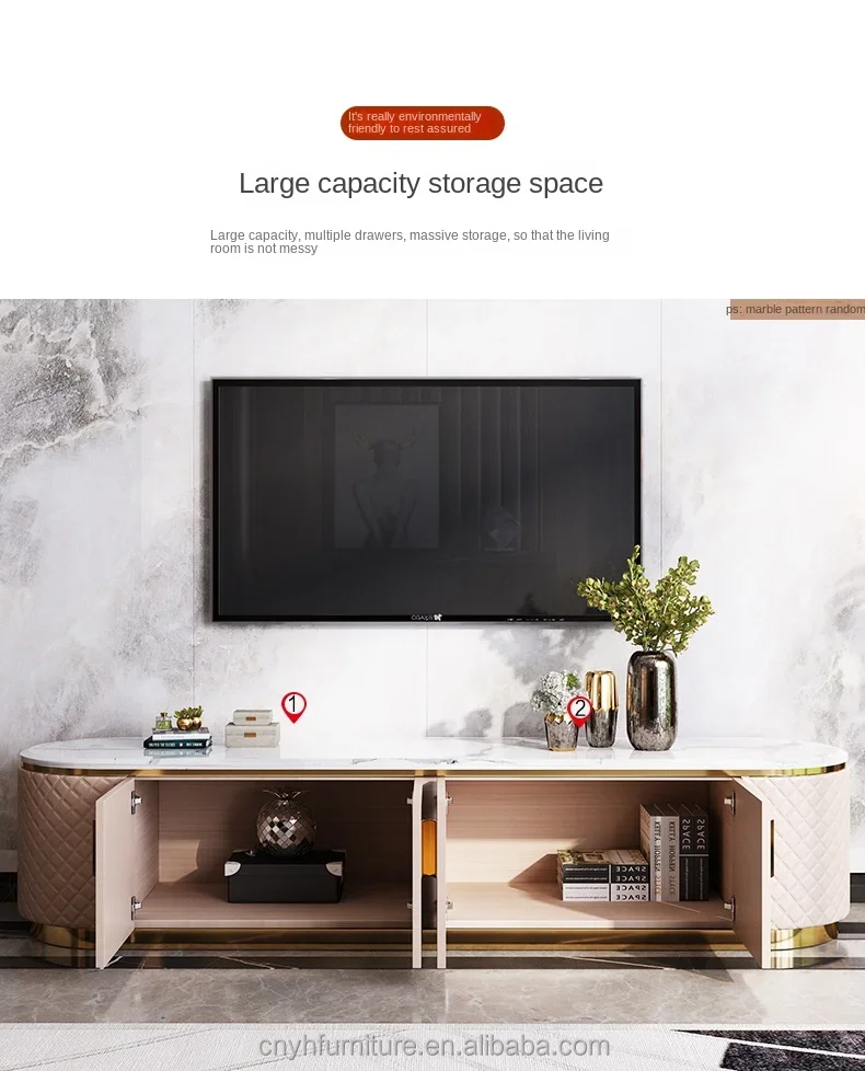 Popular 100 Inch Kenya Style Movable Wood Turkish Furniture Luxury Large New Design Modern Tv Stands
