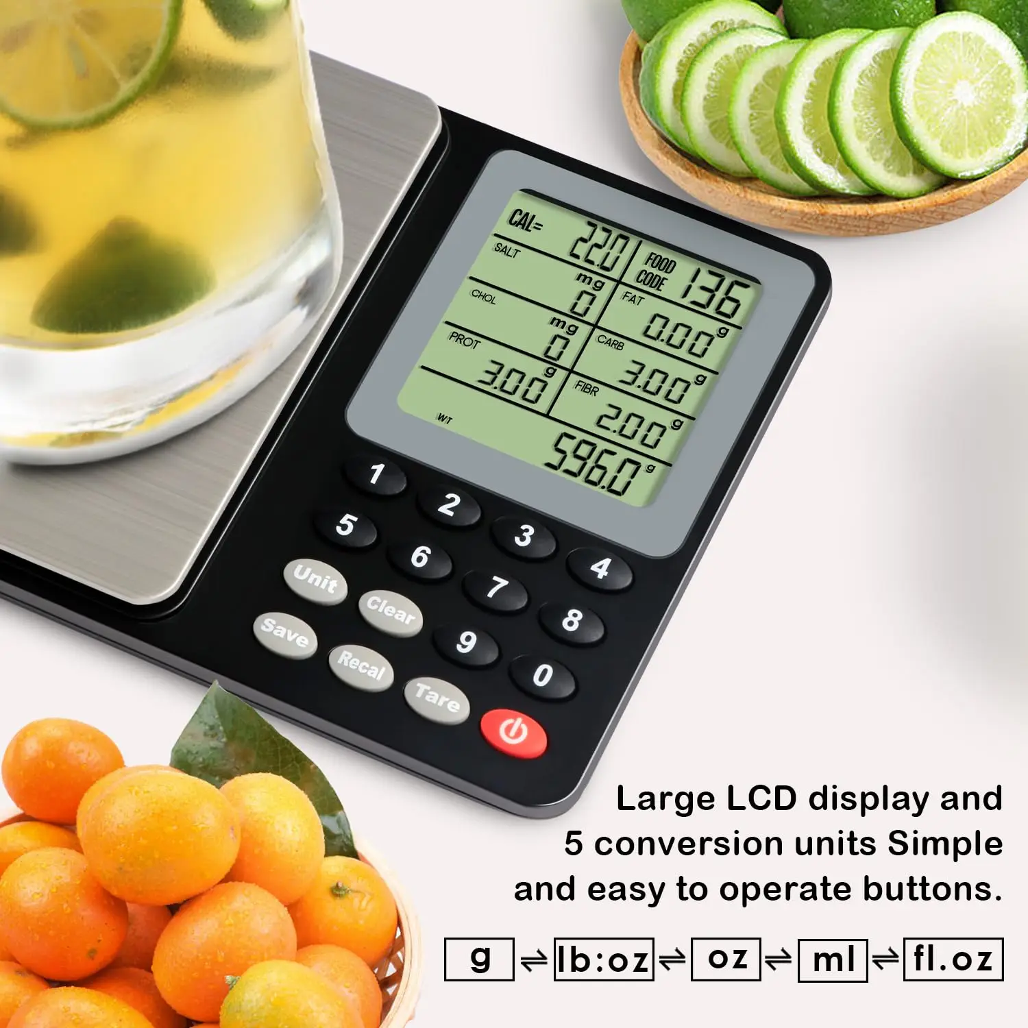 Smart Food Scales For Kitchen - Digital Food Scale With Nutritional Calculator Analysis App, Food Weight Scale Grams And Ounces, Food Scale For Weight Loss, Calories Counting, Meal Prep In Dubai