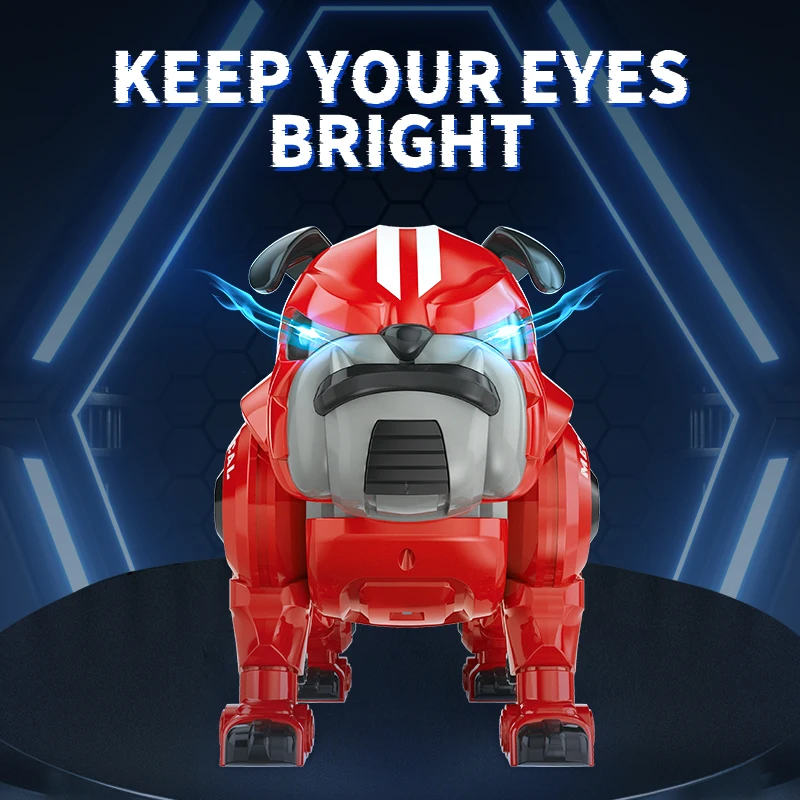 Global Funhood Remote Control Robot Dog Bulldog Toy with Touch Function Touch Control Rc Dog Robots Toys for Kids Mini Pet Dog