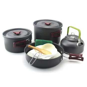 Camping cookware set (4pcs)-Camping Stoves