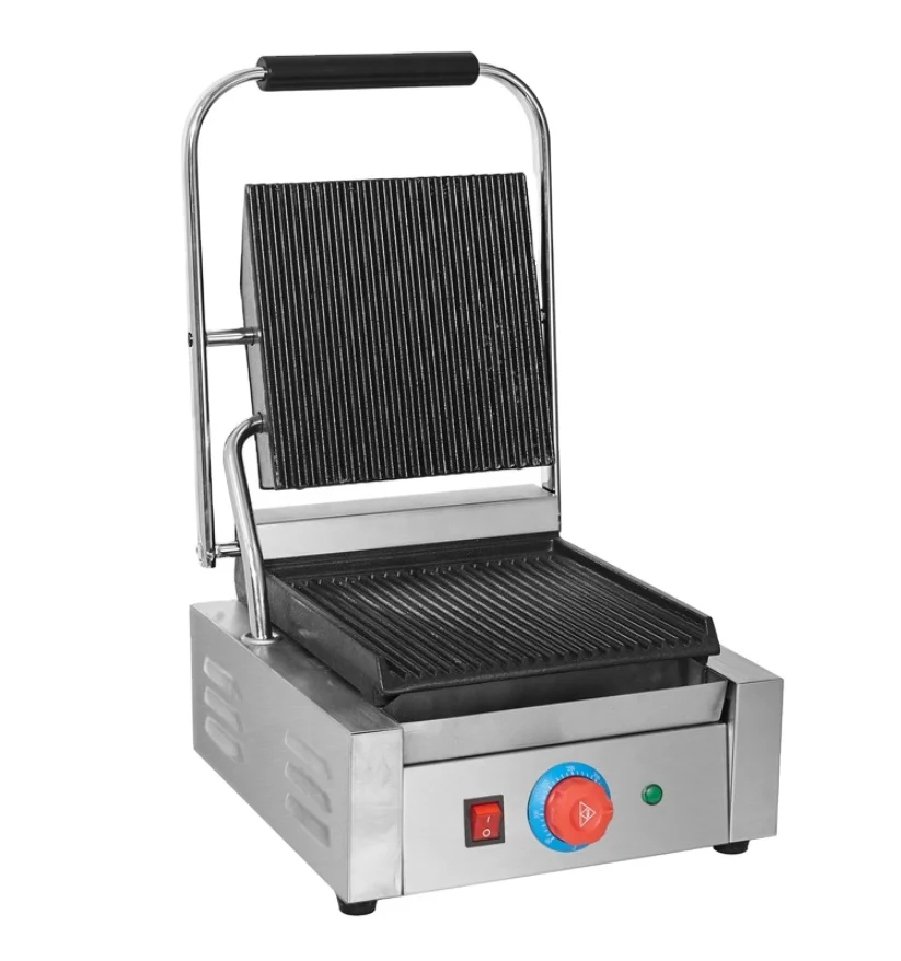 High Quality Electric Panini Gril Commercial Single Plate Panini Grill Contact Grill Press Board Grill