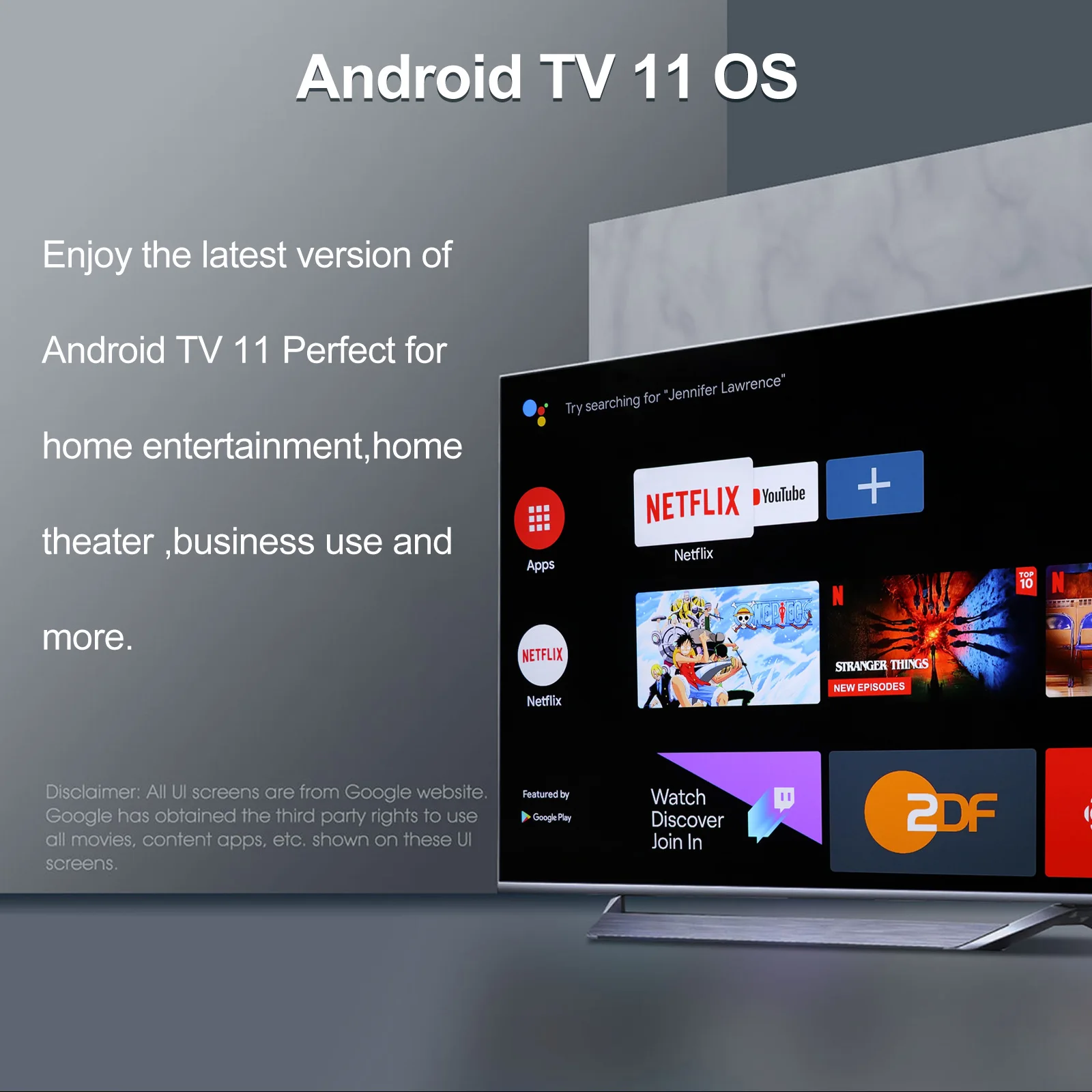 New Design 4k Audio 5G AC Wi-Fi BT Smart Google Certified Android Tv ...