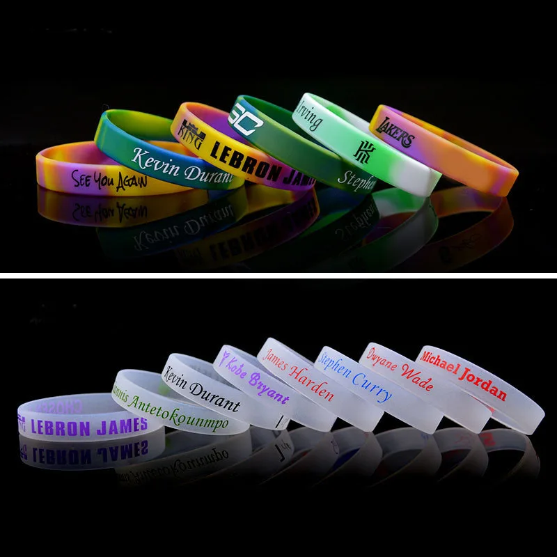 Wristband Custom Glowing Silicone Bracelets Luminous Glow In Dark Wrist