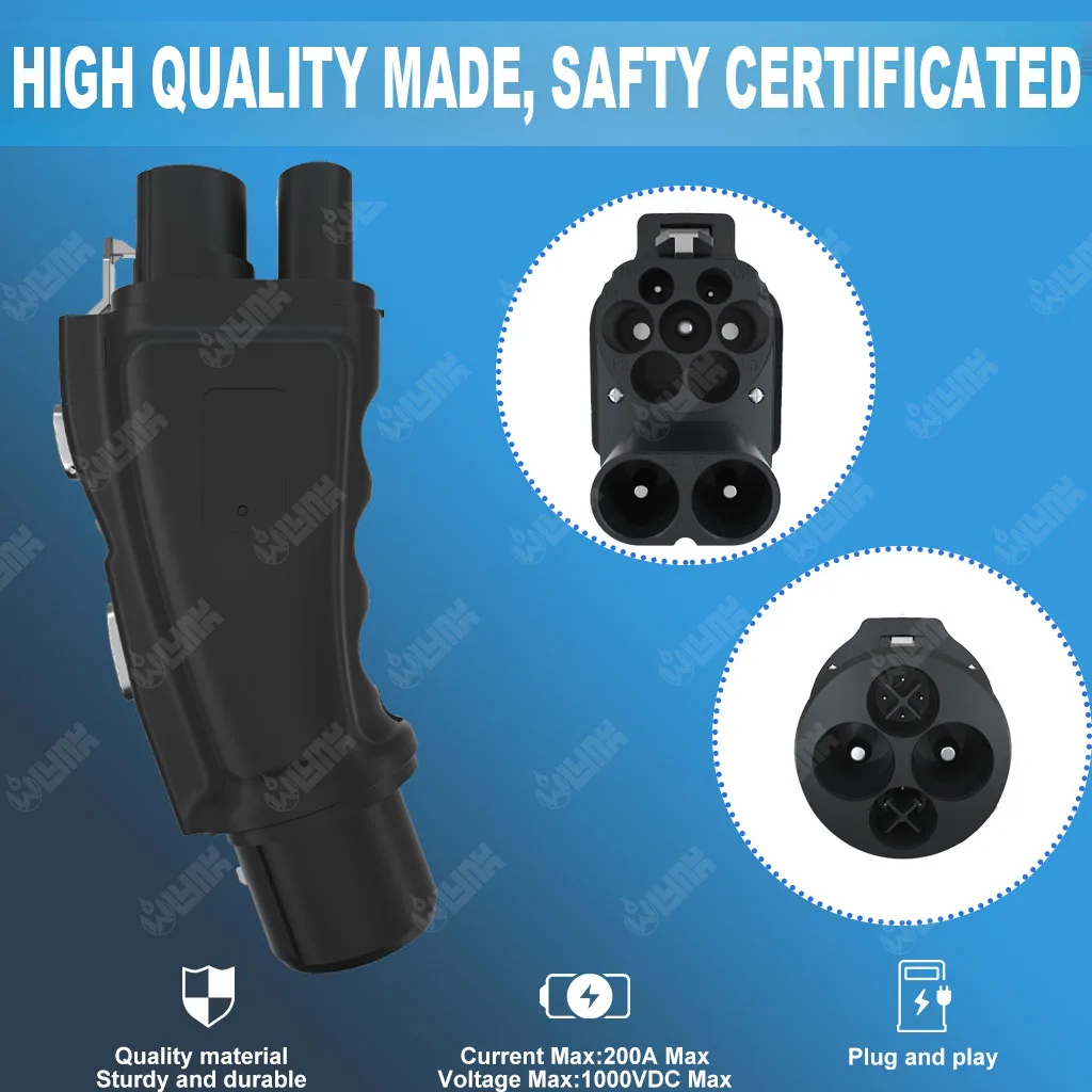 Olink custom logo ccs to chademo adapter 200a 1000v dc fast ccs2 to