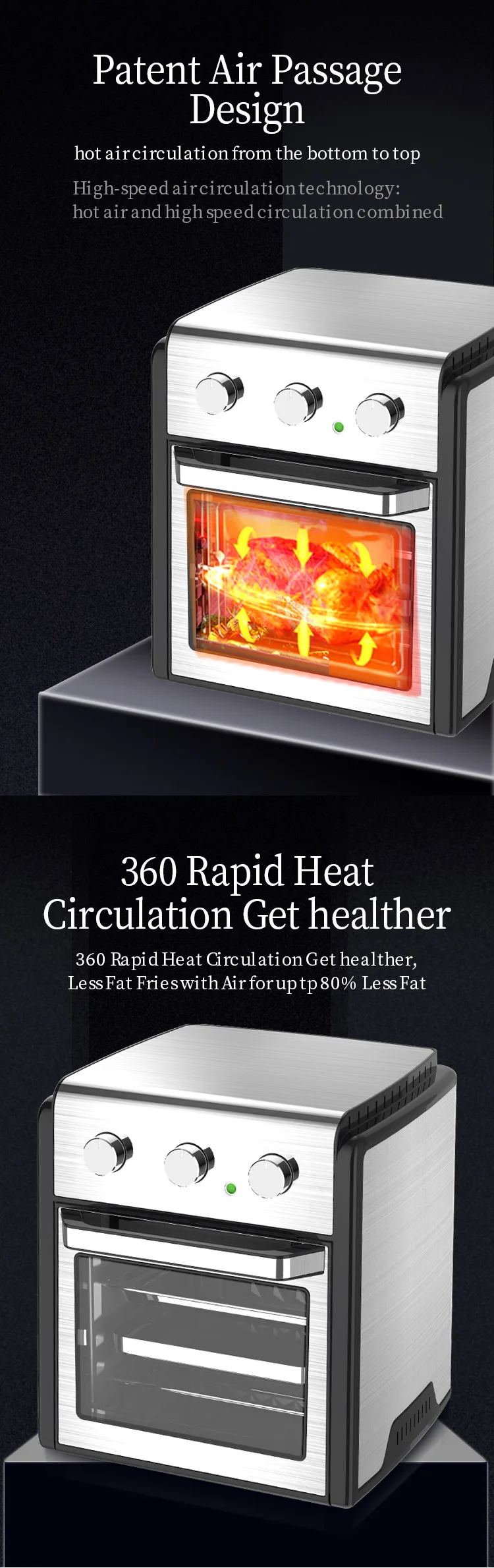 14l 20l 110220v Healthy Fried Air Circulation Fried Chicken Machine