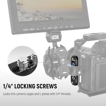 NEEWER 2 Pack Mini NATO Rail Set, 2.4"/60mm & 3"/75mm QR NATO Rail With Safety Pins, 1/4" Screws for NATO Clamp Top Handle Side detail image
