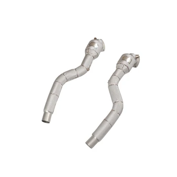 YT 304Stainless Steel Exhaust Downpipe with Catalyst and Heat-insulating for Maserati Gran Turismo 4.7