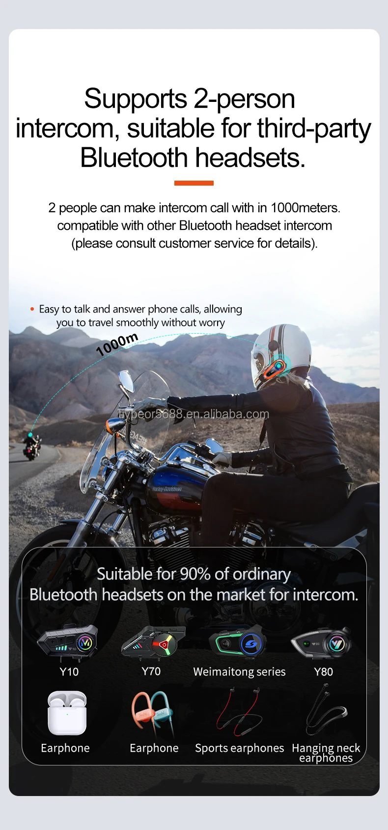 product tiypeor wireless waterproof open ear bluetooth helmet headset earbuds with led battery indicator fm radio for motorcycles-4