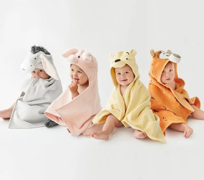 Fast Delivery Cotton Terry Animal Shape Baby Bathrobe New Style Kids Hooded Bath Towel details