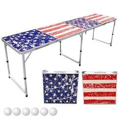 High quality folding beer pong table outdoor 240cm large beer pong game table aluminium custom beer pong table