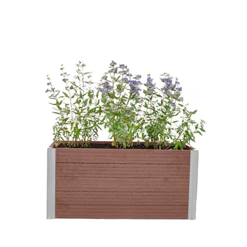 Home Decoration Waterproof Plastic Plant Pot Raised Flower Bed WPC Planter Box