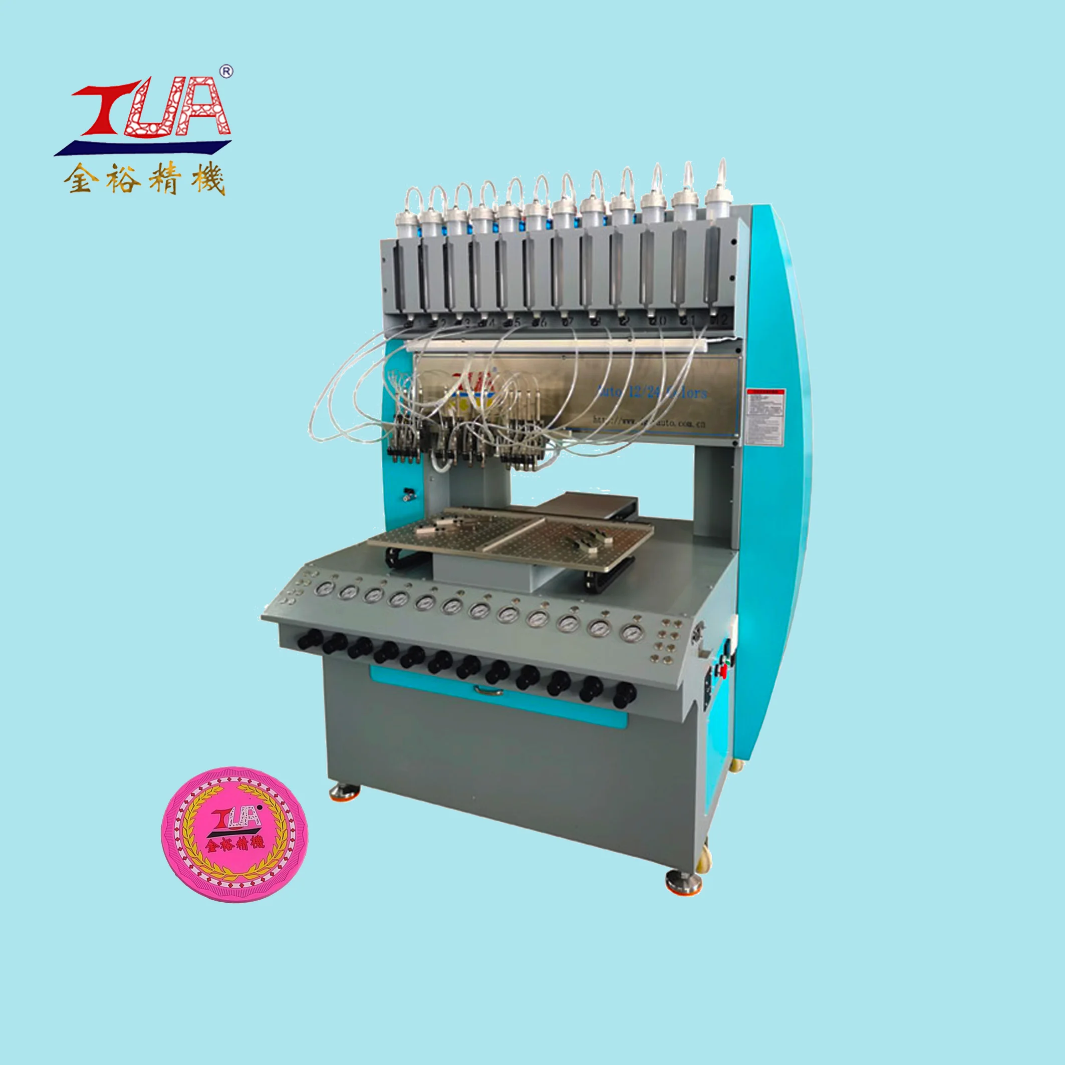 Jinyu Refrigerator Magnet Badge Making Machine Soft Label Making 12 Colors Pvc Rubber Patch Machine